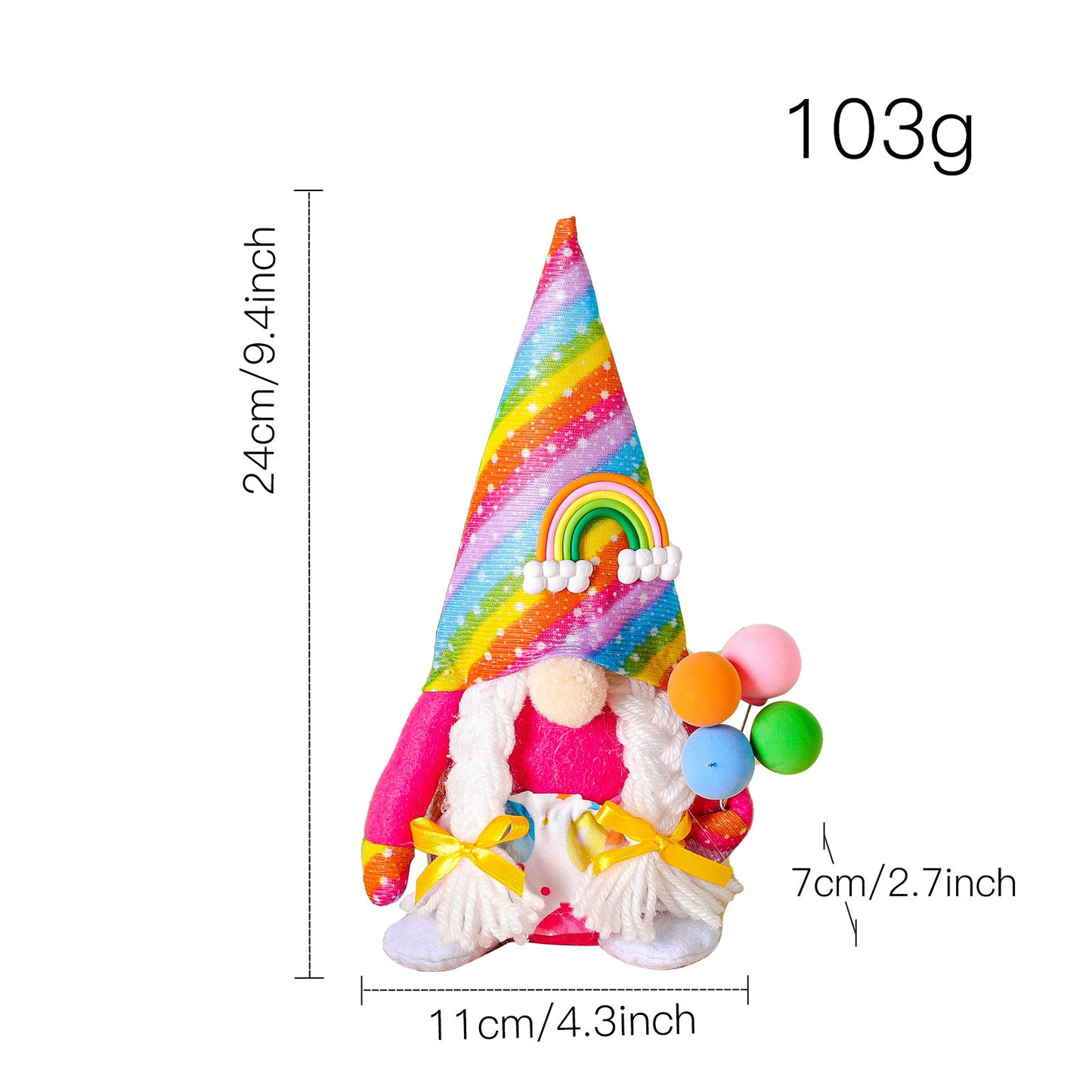 New Rainbow Birthday Rudolph Doll Ornaments 0fabd630 ee22 4760 acd5 1f86992f18eb