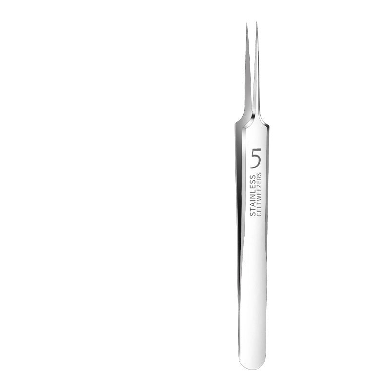 High Precision High Hardness Cell Tweezer Blackhead Removing Tweezers Stainless Steel Splinter Acne Clip No 5 Cell Tweezer 0f