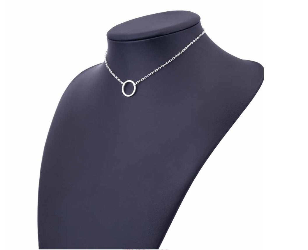 Chain metal ring short necklace 1020257225825