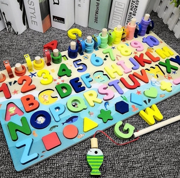 Children 3D Alphabet Number Puzzle Baby Colorful Geometric Digital Letter Educational Toy 1027330205377