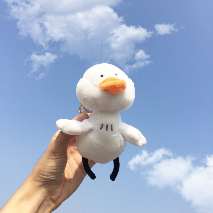 Little white duck plush pendant 1029939341199