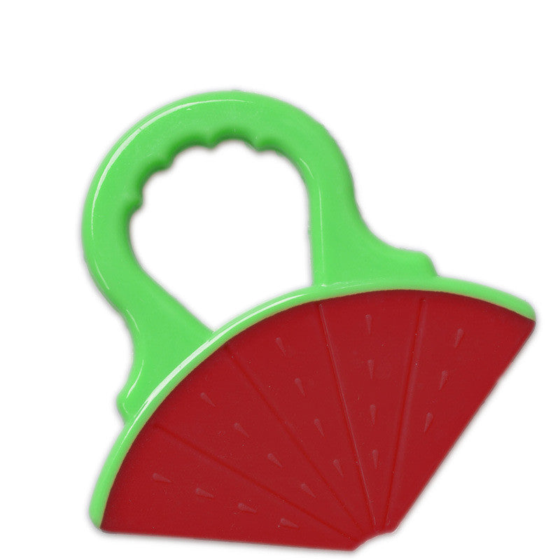 Toddlers Infants Baby Teething Toy Soft Silicone Fruit Teether Holder 1037191157886