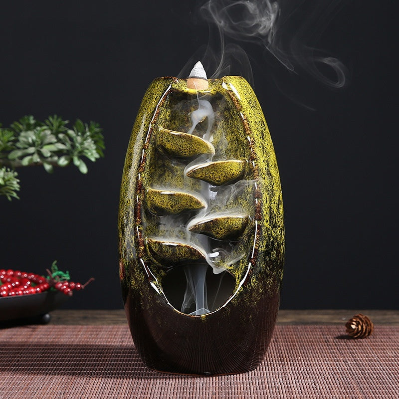 Multi-layers Ceramic Back flow Incense Burner 1050018869002
