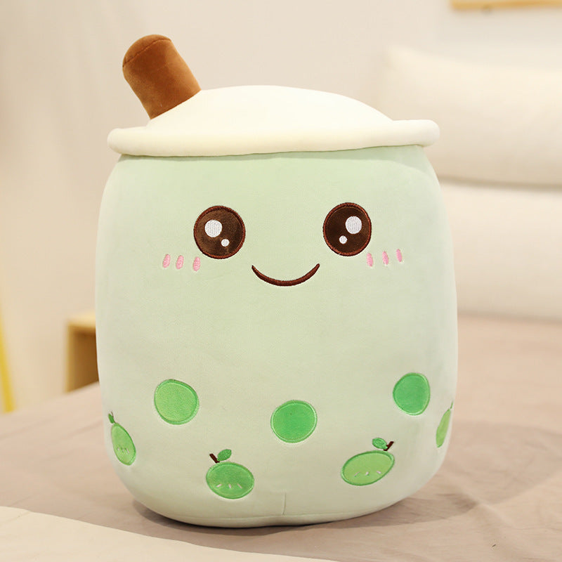 Cute Fruit Drink Plush Stuffed Soft Strawberry Milk Tea Plush Boba Tea Cup Toy Bubble Tea Pillow Cushion Kids Gift 1050501617