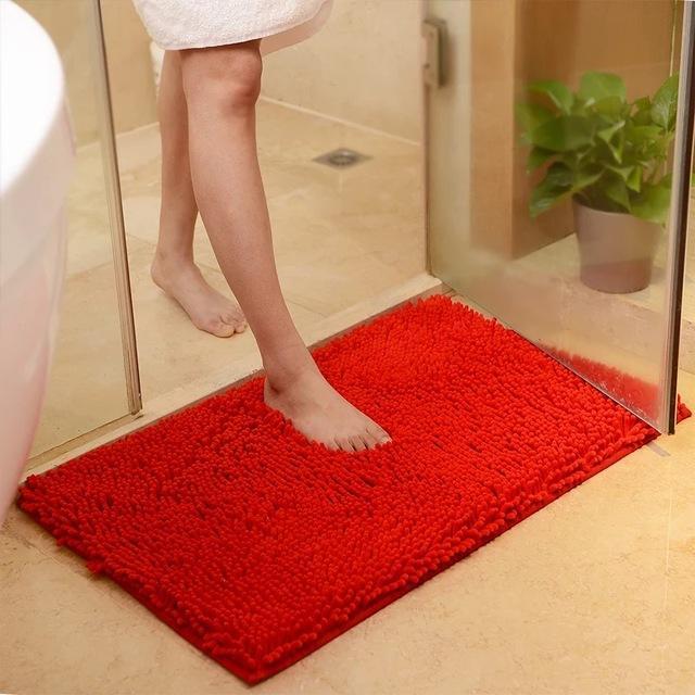 Chenille Absorbent Bathroom Non-slip Floor Mat 1053385742424