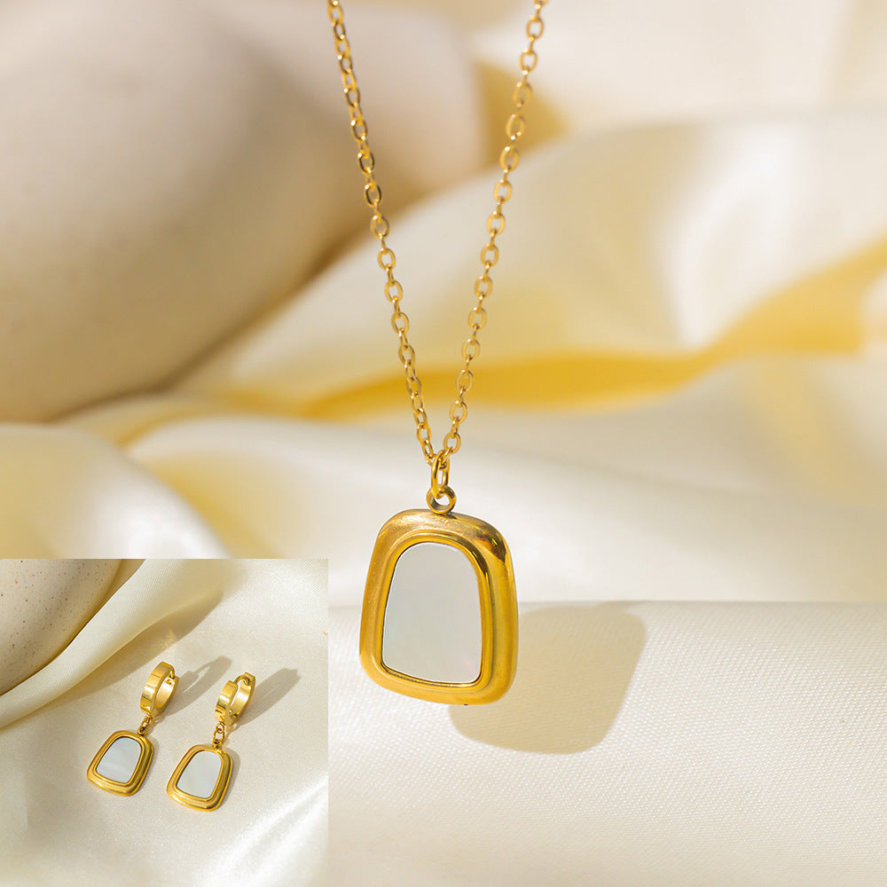 Stainless Steel Necklace Earrings Women's Jewelry Suit 10574ee0 deec 4ac1 ab32 41cd9a8568d6