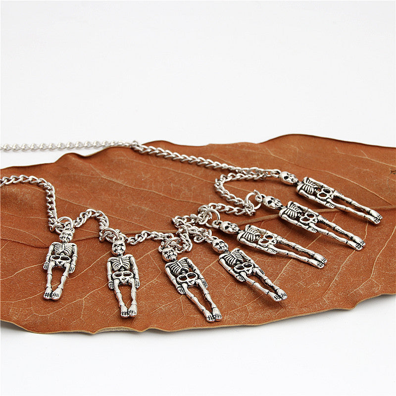 7 skull punk pendant necklaces - HD Wireless Product #5