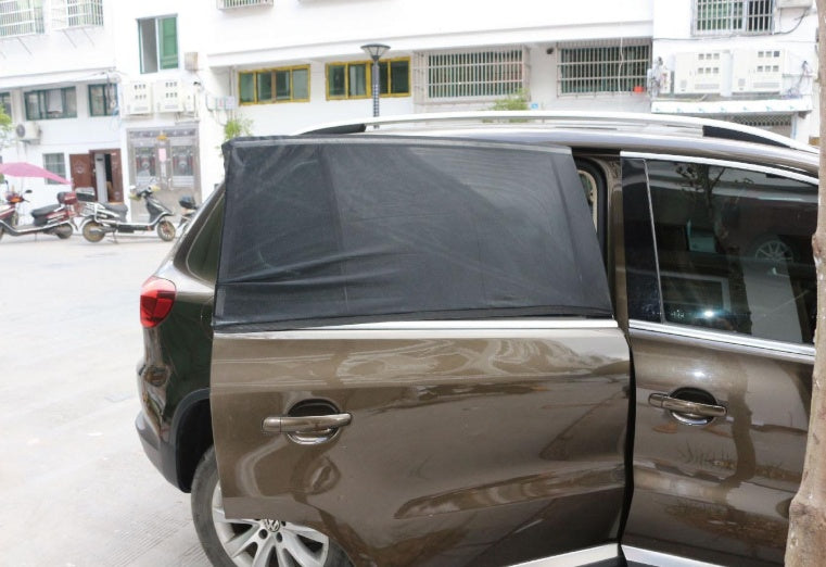 Car black mesh screen sunshade sunscreen anti-mosquito window cover side curtain sun gear 1061138009943