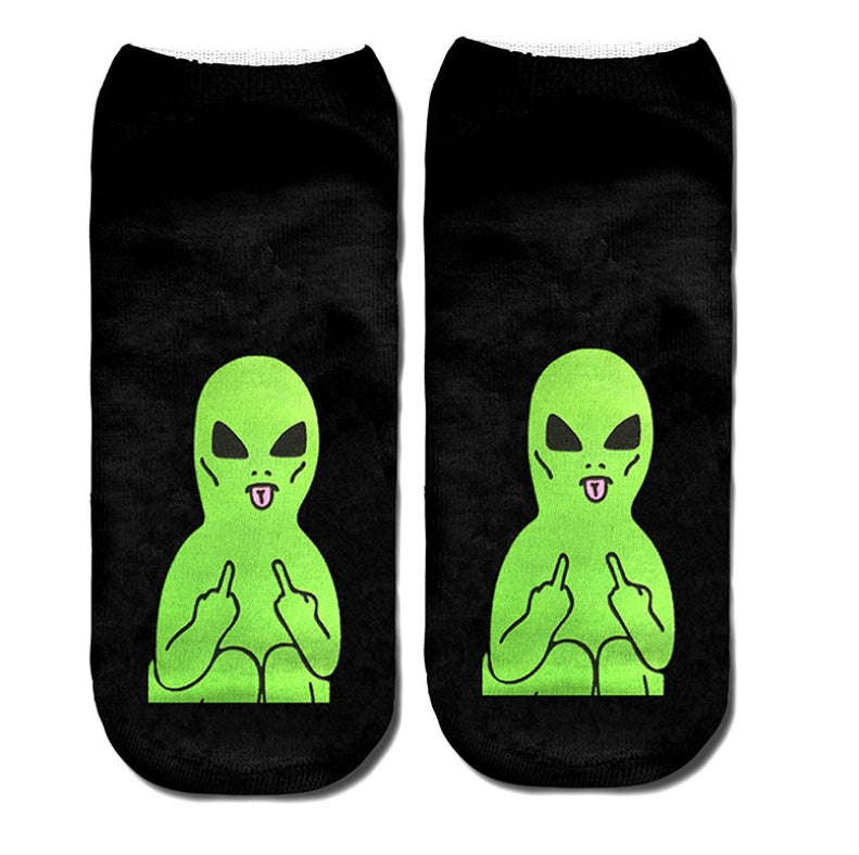 Popular Funny Unisex Short Socks 3D Cat Printed Anklet Socks Casual Socks 10741342264873