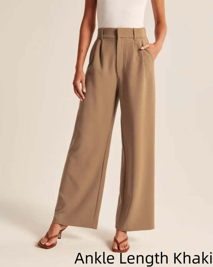 High Waist Wide Leg Pants Versatile Belt 10766f05 d9b1 47ae a29e 3e4c9a3bb10a