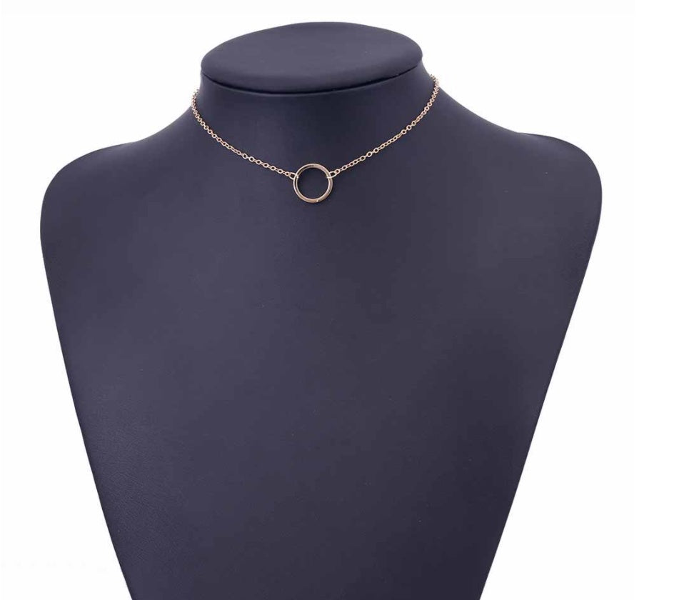 Chain metal ring short necklace 1102778132462