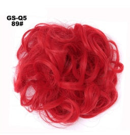 Europe, Japan, and South Korea popular hair bun fluffy natural drawstring curly hair ball head hair ring hair set female hair