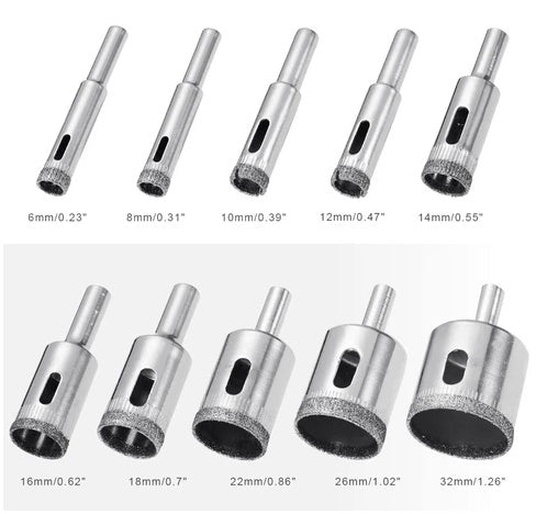 6-50mm Glass Drill Bit Set - HD Wireless Product #7