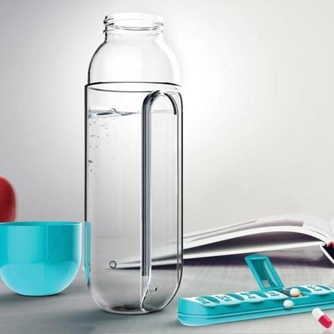 Outdoor Portable One Week Water Cup With Medicine Box 1135908776590