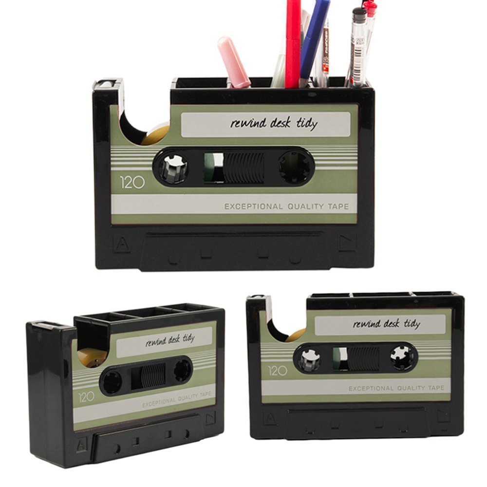 Cassette Tape Dispenser Pen Holder Vase Pencil Pot - 图片 3