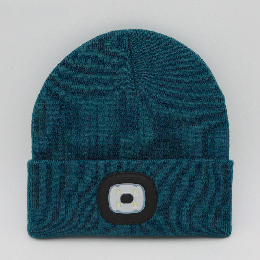 LED Knit Hat Button Cell Type Knitted Hat With Light Glowing 1143803220696