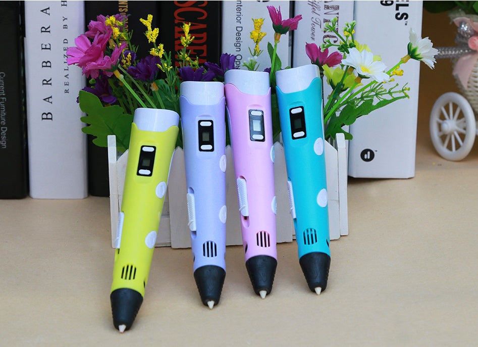 3D print pen 3D pen two generation graffiti 3D stereoscopic paintbrush children puzzle painting toys - 图片 2