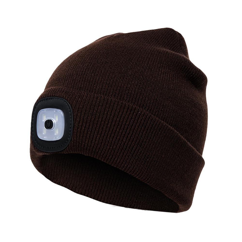 LED Knit Hat Button Cell Type Knitted Hat With Light Glowing 1160813075379