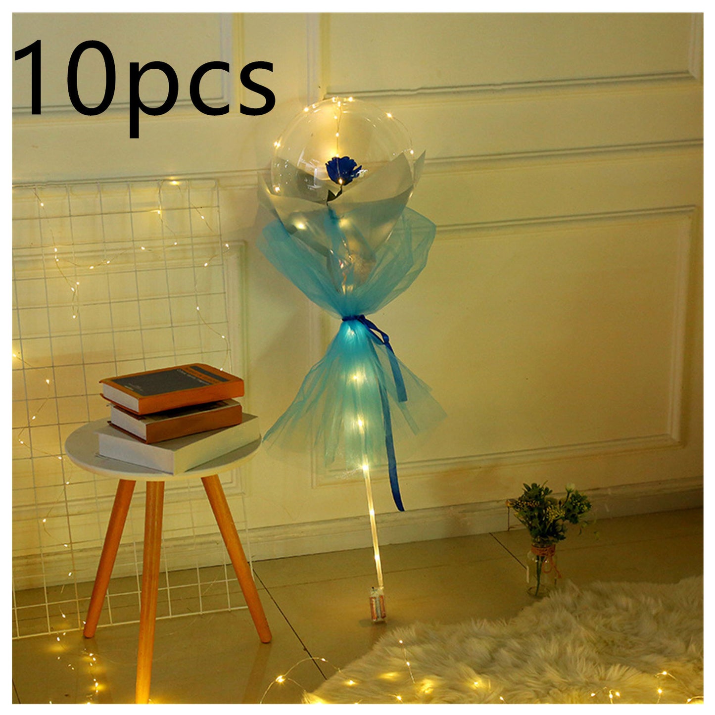 LED Luminous Balloon Rose Bouquet Transparent Bobo Ball Rose 116732293565995