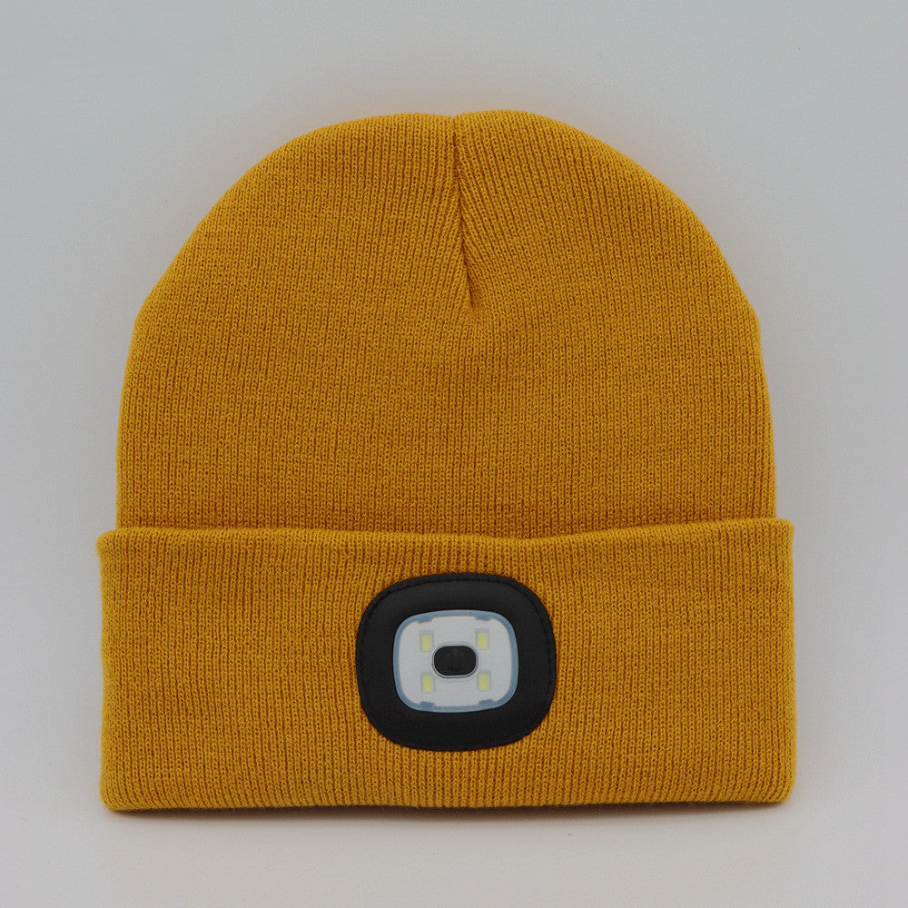LED Knit Hat Button Cell Type Knitted Hat With Light Glowing 1190365574907