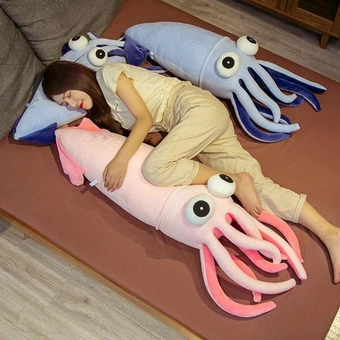 Full Size Squid Soft Stuffed Plush Pillow Toy 1197527545009