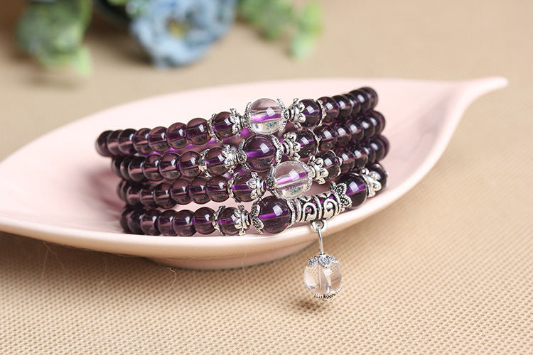 Multi-turn amethyst bracelet 1202015085743