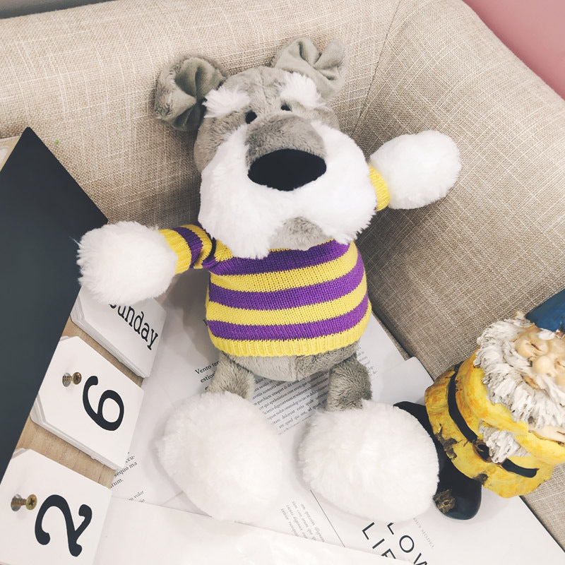 Schnauzer doll cute ins plush toy puppy husky doll 1234924799596