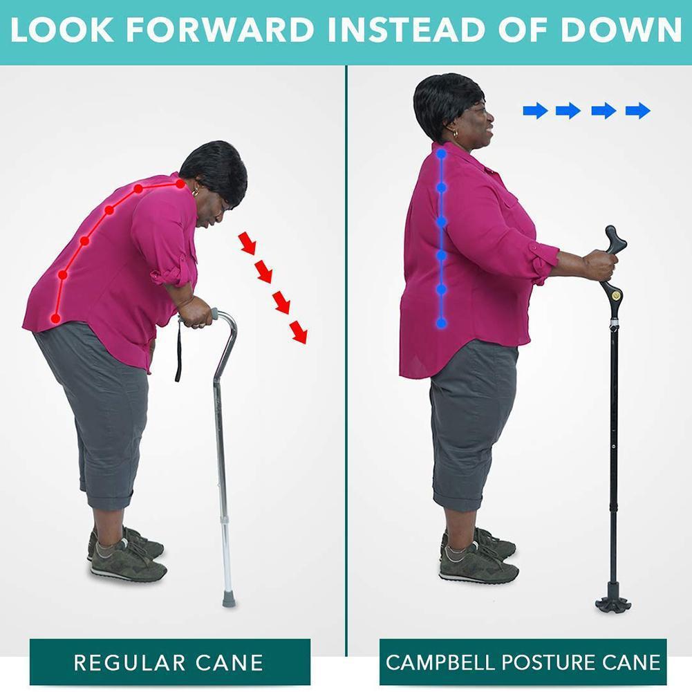 Telescopic Stick Stool Folding Handle Walking Stick 1239046399869