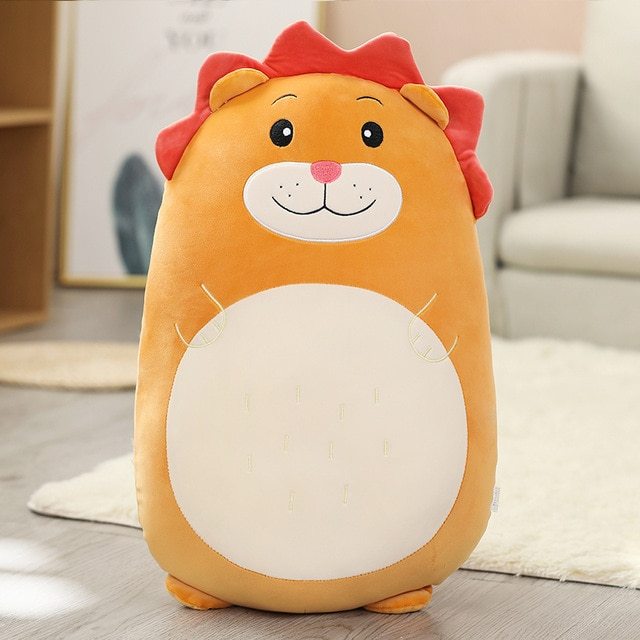 Cartoon cute animal dinosaur pig husky plush pillow cushion 1261252866048