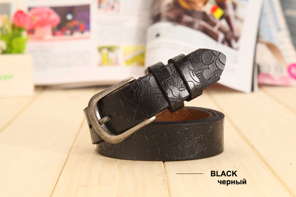 Women's hollow leather belt 1263266865349