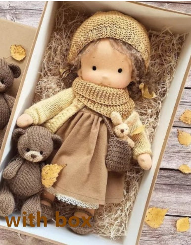 Handmade Plush Doll Golden Curly Girl Finished Product 126611f6 bbdd 4e83 b694 075a4fad19b8
