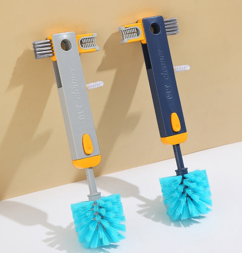 4 In 1 Bottle Gap Cleaner Brush Multifunctional Cup Cleaning Brushes Water Bottles Clean Tool Mini Silicone U-shaped Brush Kitchen Gadgets - HD Wireless Product #5