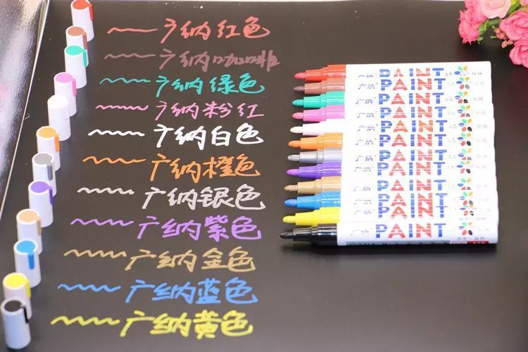 Colorful Waterproof Pen Car Tyre Tire Tread CD Metal Permanent Paint 1282452129225