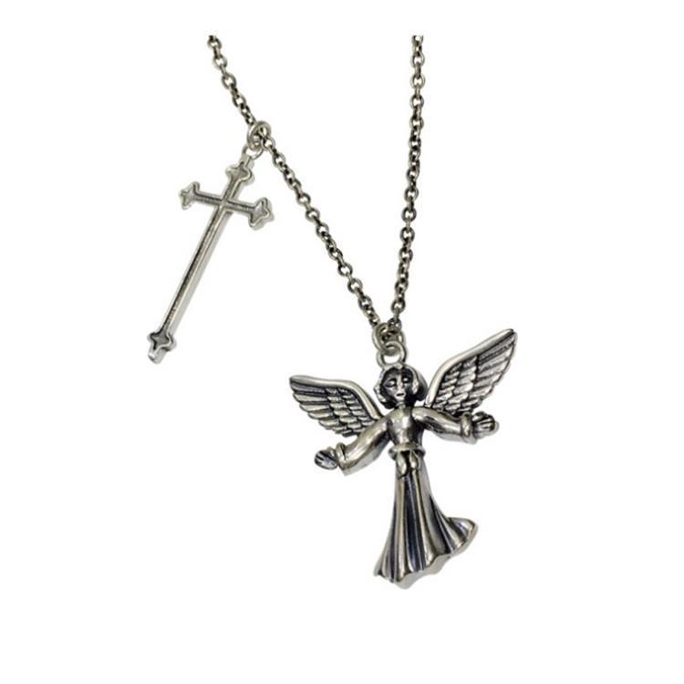 Vintage Vintage Angel Wings Cross Pendant Necklace 12a42866 38ac 4c91 bf8c a090a7718a44 d42644bb 3e32 4583 b281 70d9d2493f3e