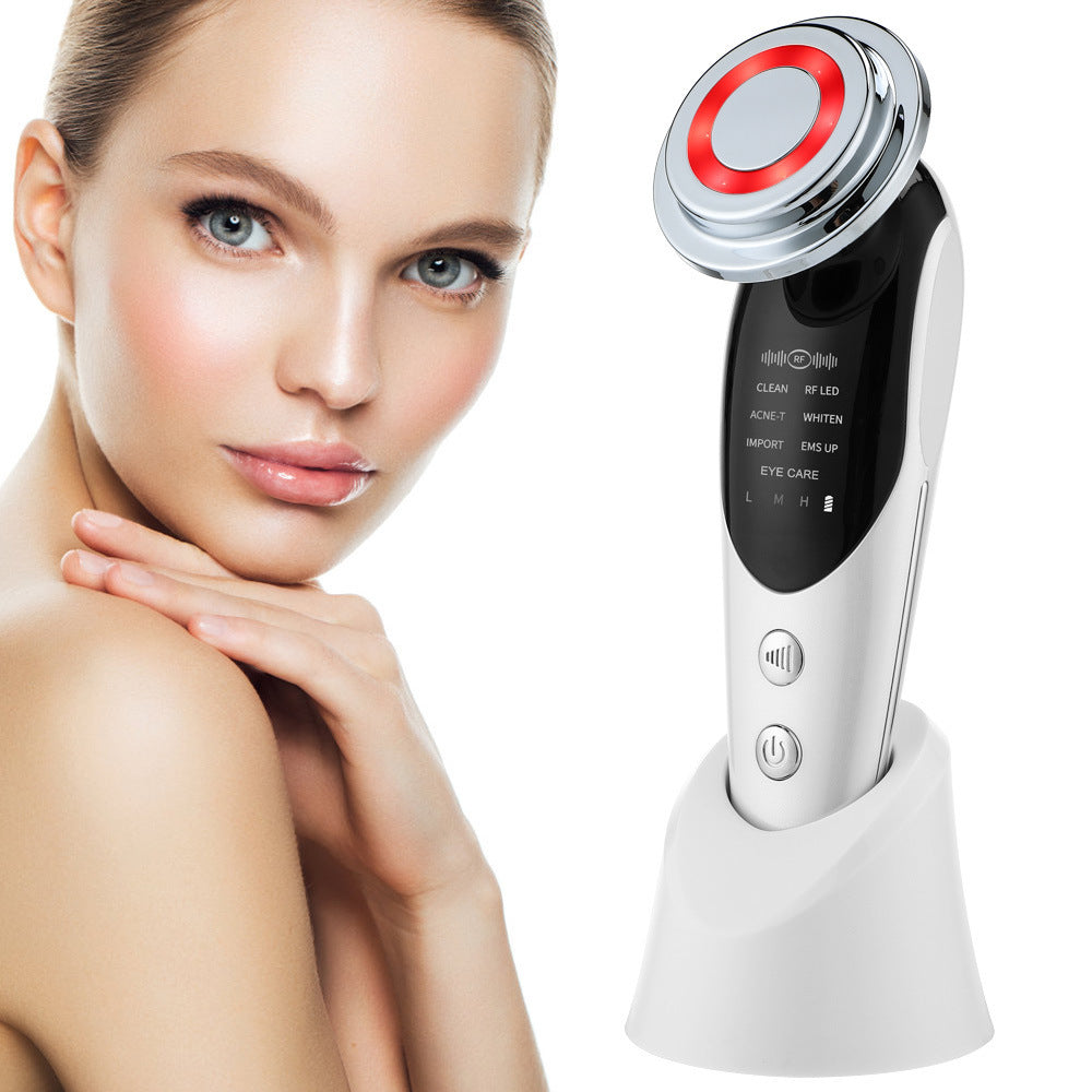 7-in-1 Facial Massager EMS Micro-current Color Light Vibration LED Beauty Purifying Introducer Skin Care Beauty Device - HD Wireless Product #2