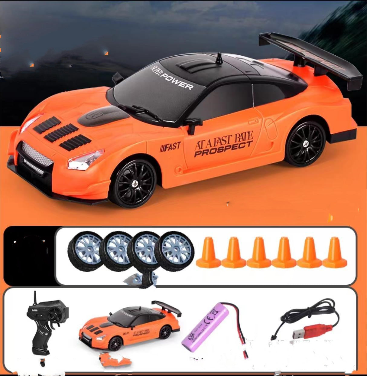 2.4G Drift Rc Car 4WD RC Drift Car Toy Remote Control GTR Model AE86 Vehicle Car RC Racing Car Toy For Children Christmas Gifts - HD Wireless Product #6