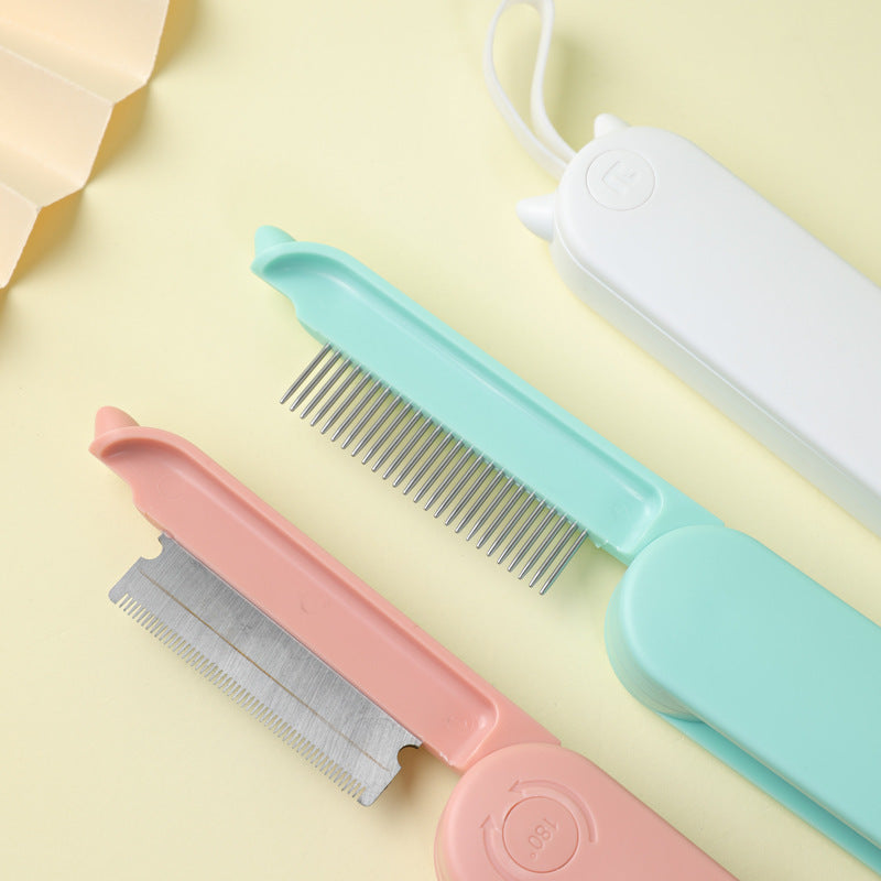 Pet Cat Dematting Comb Dog Grooming Styling Hair Removal Dense Teeth Massage Comb 1307888900396