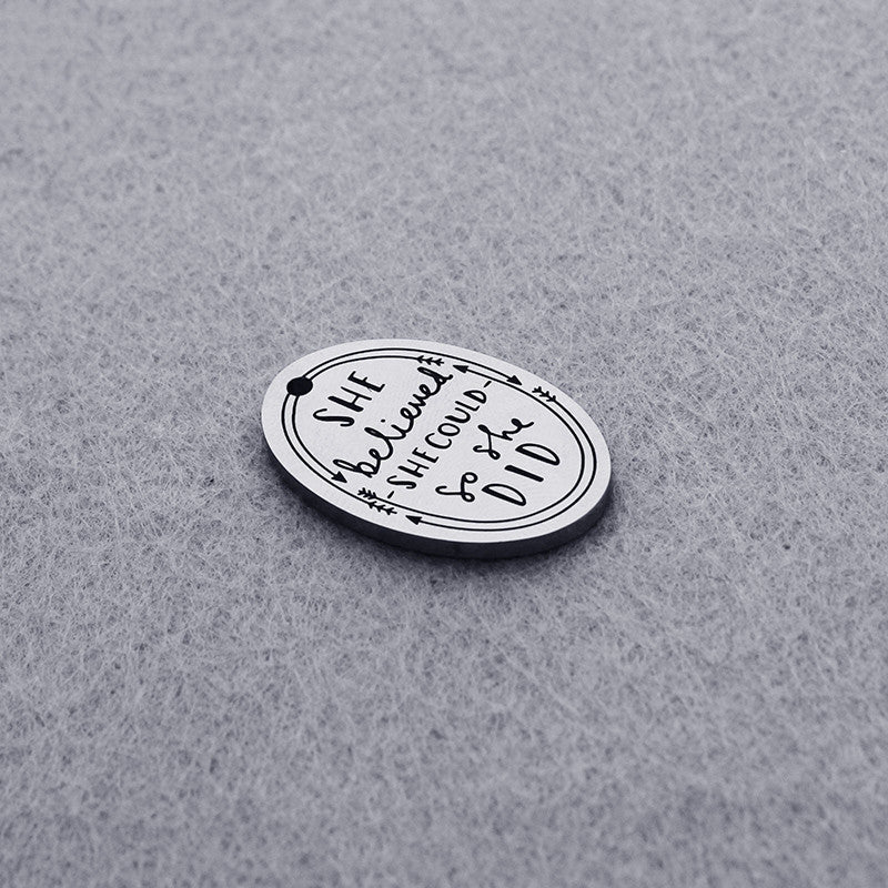 Simple Titanium Steel Can Be Customized Hangtag 1334613703723