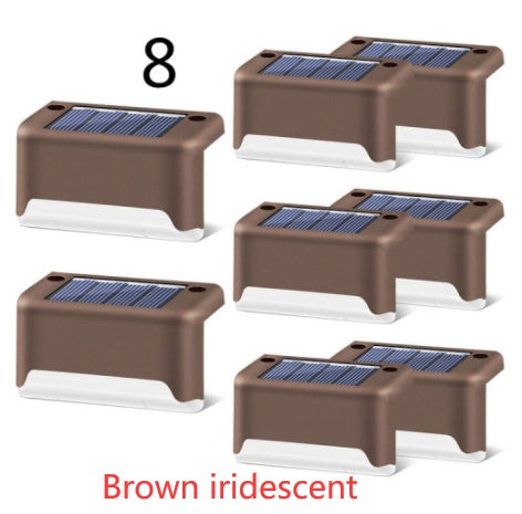 New Upgrade Waterproof LED Solar Fence Lamp Solar Deck Lights Solar Step Light Outdoor For Patio Stairs Garden Pathway Step Y