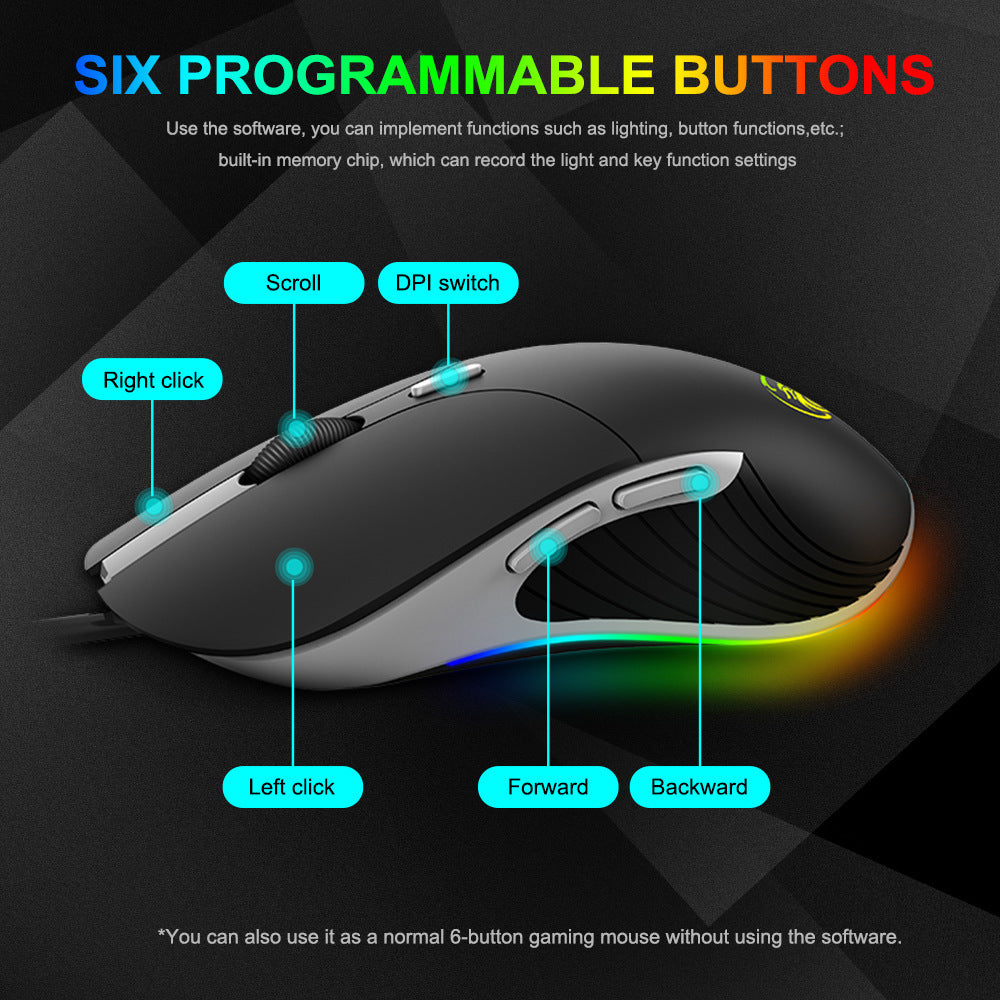 LED Gaming Mouse 6400 DPI USB Ergonomic Mause - 图片 2