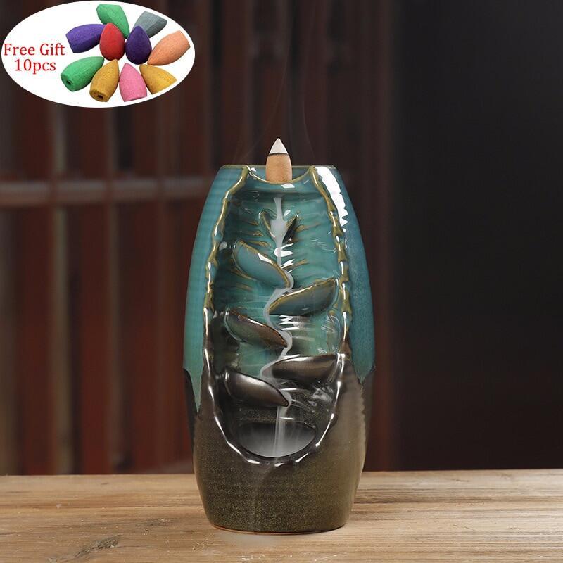 Multi-layers Ceramic Back flow Incense Burner 1366064272365