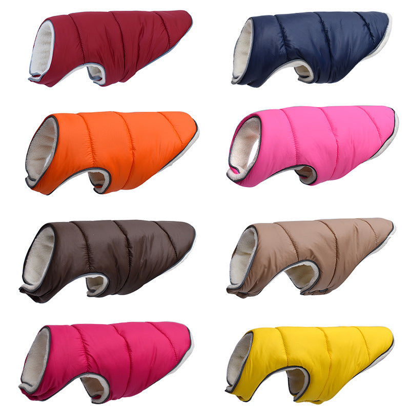 Pet Jacket Warm Winter Dog Clothes Reflective Puppy Clothing Vest Comfortable Fleece Pet Dogs Coat For Small Medium Large Dog