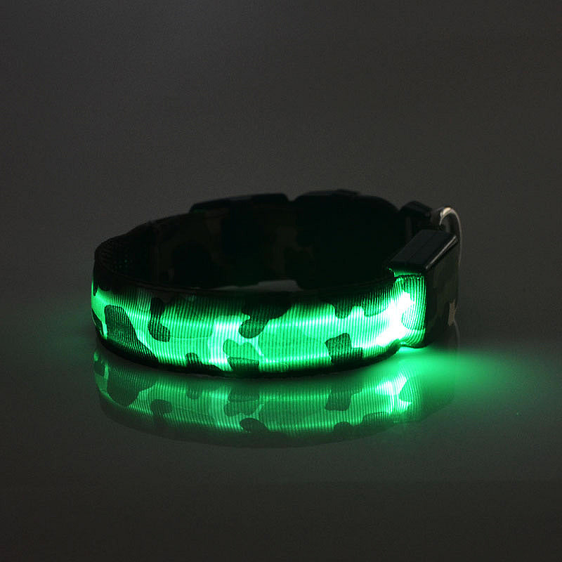 Camouflage pet supplies luminous dog collar 1368563256960