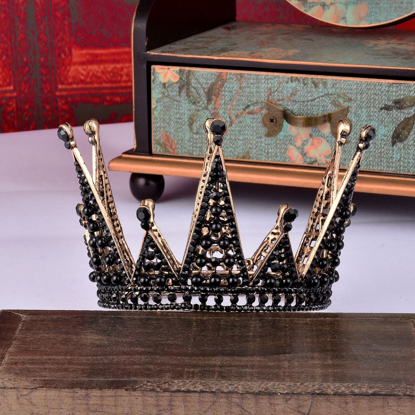 Korean new bride black crown 1377096773011
