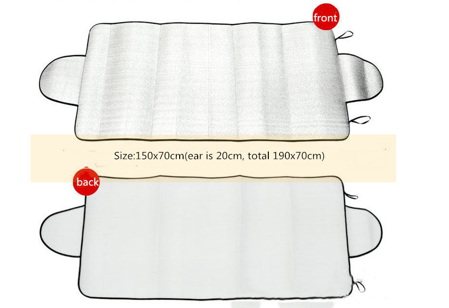 150 X 70cm Car Sunshade Front Windshield Snow Frost Sunscreen Insulation Front And Rear Sun Anti-Snow Block - HD Wireless Product #5