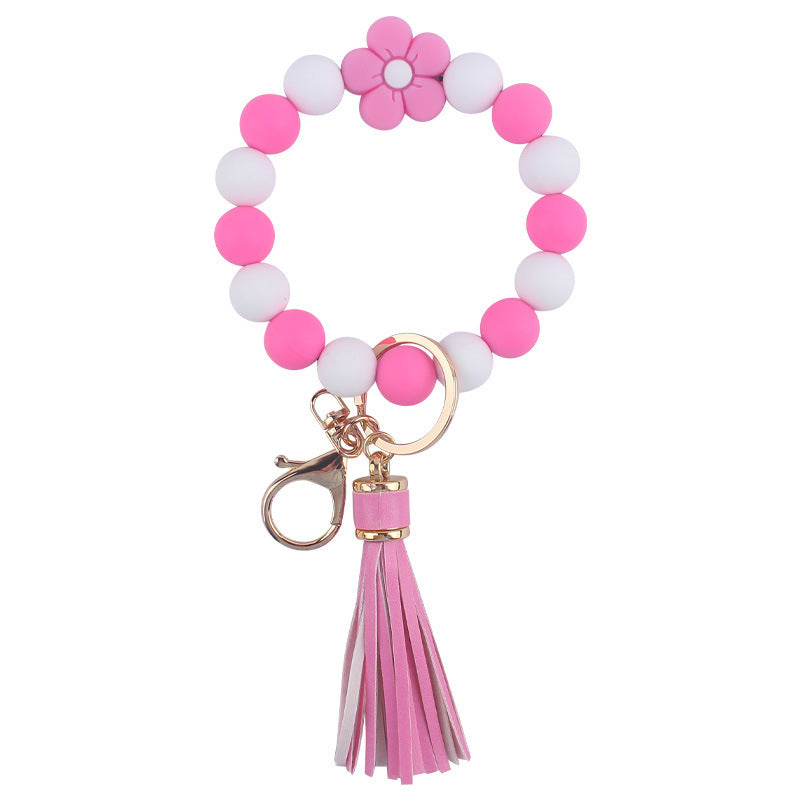 Cartoon Silicone Flower Bracelet Keychain 13d0cde9 1e7d 4e20 8c97 992023b23a3a