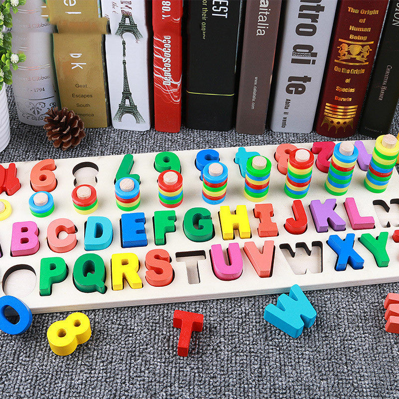 Children 3D Alphabet Number Puzzle Baby Colorful Geometric Digital Letter Educational Toy 1402301538915