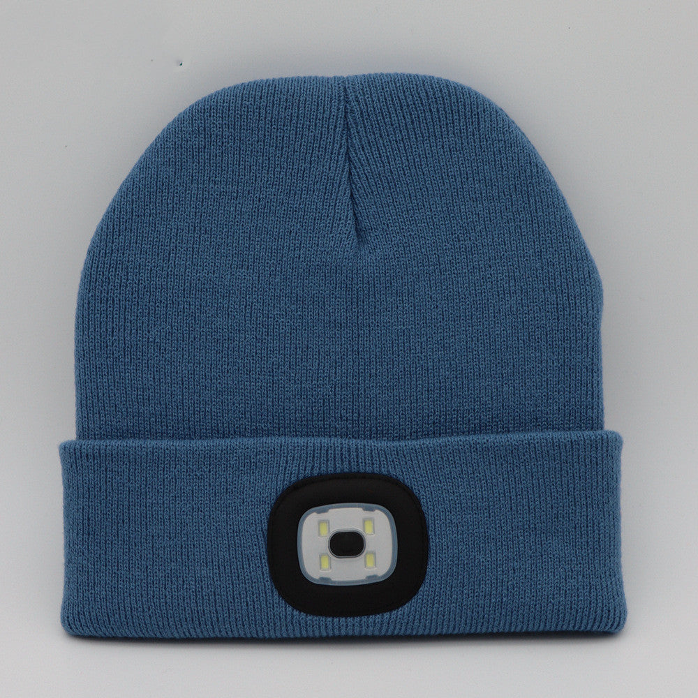 LED Knit Hat Button Cell Type Knitted Hat With Light Glowing 1415633261837