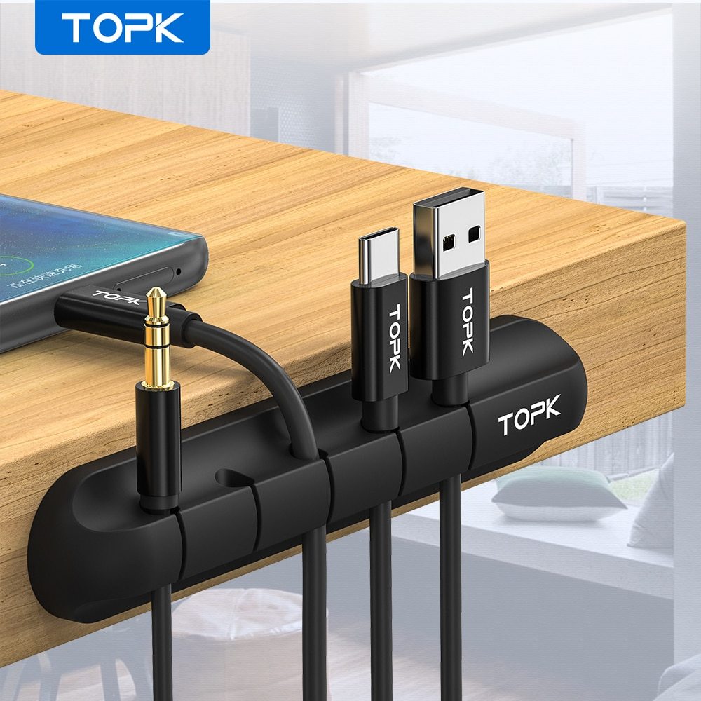 Silicone USB Cable Winder Desktop Cable Organizer Management Multipurpose Clips Cables Protector For Wired Headphones - 图片 11