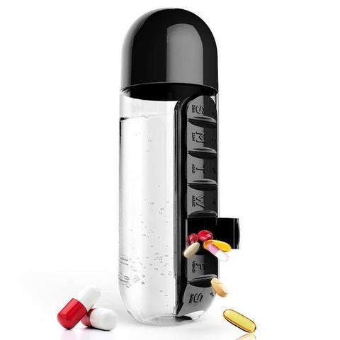 Outdoor Portable One Week Water Cup With Medicine Box 1474803908592